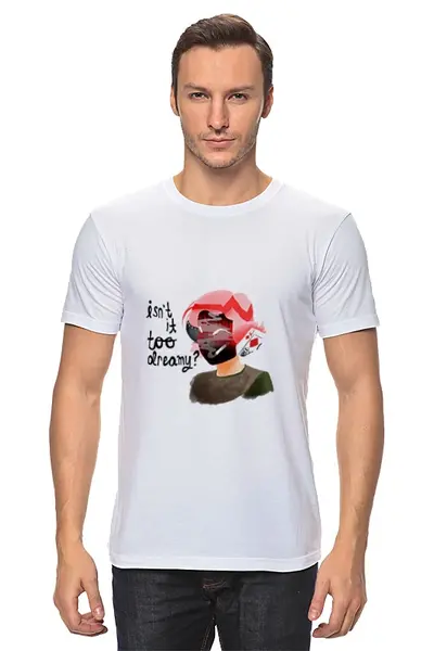 Заказать мужскую футболку в Москве. Футболка классическая Твин Пикс от cherdantcev - готовые дизайны и нанесение принтов.