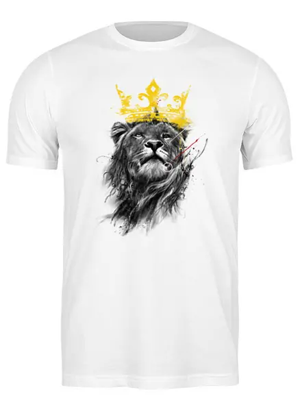 Заказать мужскую футболку в Москве. Футболка классическая Король Лев от printik - готовые дизайны и нанесение принтов.
