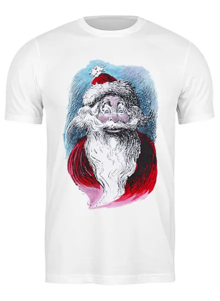 Заказать мужскую футболку в Москве. Футболка классическая Funny Santa от syntheticcyborg - готовые дизайны и нанесение принтов.
