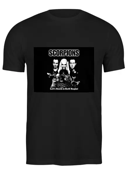 Заказать мужскую футболку в Москве. Футболка классическая Scorpions от Fedor - готовые дизайны и нанесение принтов.