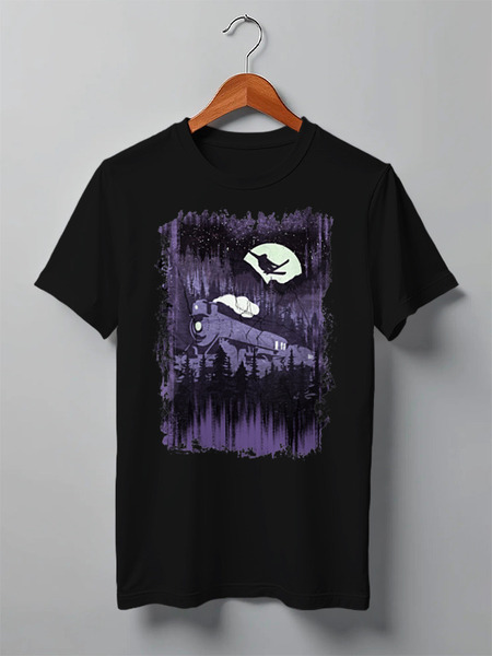 Заказать мужскую футболку в Москве. Футболка классическая Over The Train от oneredfoxstore@gmail.com - готовые дизайны и нанесение принтов.