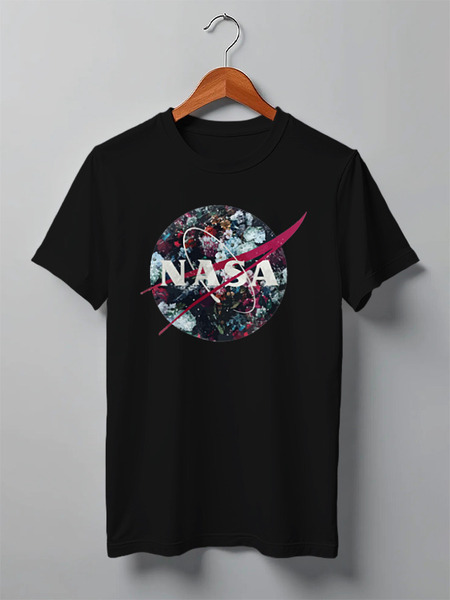 Заказать мужскую футболку в Москве. Футболка классическая NASA Flowers от skynatural - готовые дизайны и нанесение принтов.