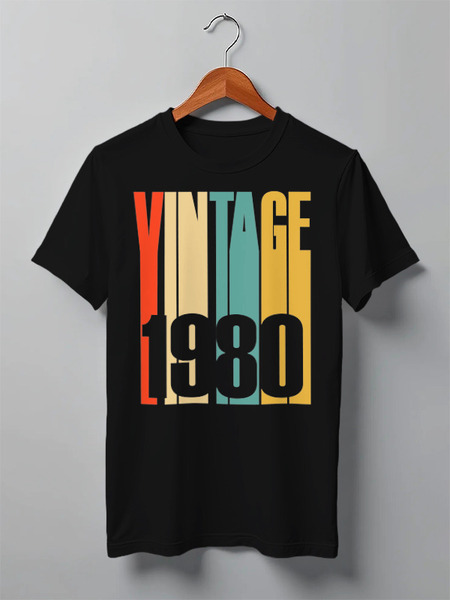 Заказать мужскую футболку в Москве. Футболка классическая  VINTAGE 1·9·8·0 от balden - готовые дизайны и нанесение принтов.