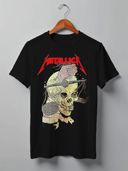 Заказать мужскую футболку в Москве. Футболка классическая Metallica от Leichenwagen - готовые дизайны и нанесение принтов.