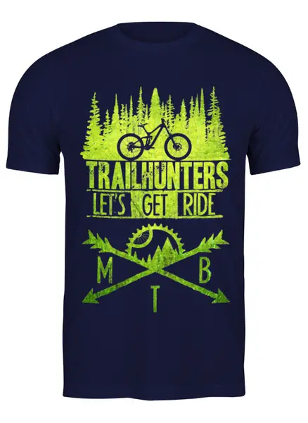 Заказать мужскую футболку в Москве. Футболка классическая Trailhunters от oneredfoxstore@gmail.com - готовые дизайны и нанесение принтов.
