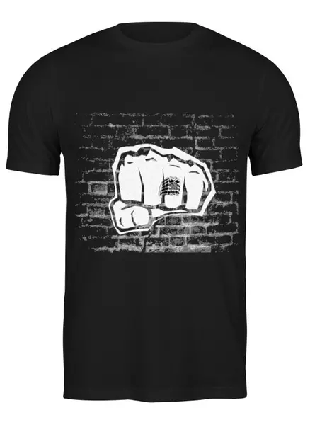 Заказать мужскую футболку в Москве. Футболка классическая Кулак от dobrbiukot - готовые дизайны и нанесение принтов.