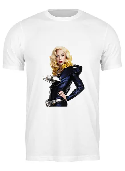 Заказать мужскую футболку в Москве. Футболка классическая LADY GAGA The Best от isa.m - готовые дизайны и нанесение принтов.