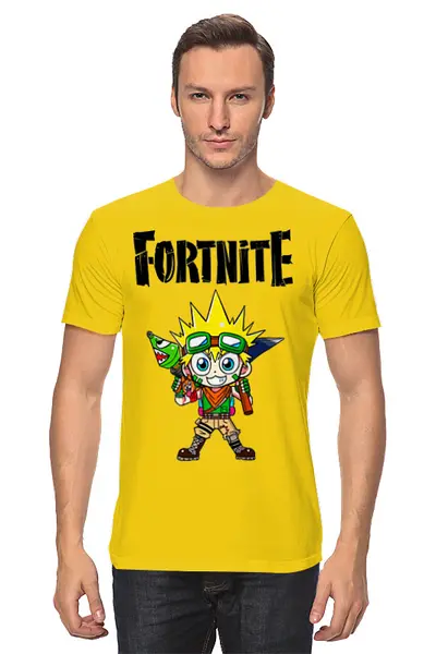 Заказать мужскую футболку в Москве. Футболка классическая FORTNITE от balden - готовые дизайны и нанесение принтов.