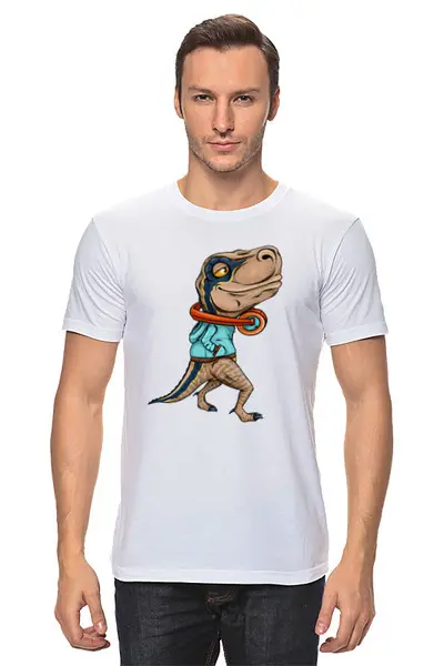 Заказать мужскую футболку в Москве. Футболка классическая Dinosaurs от balden - готовые дизайны и нанесение принтов.