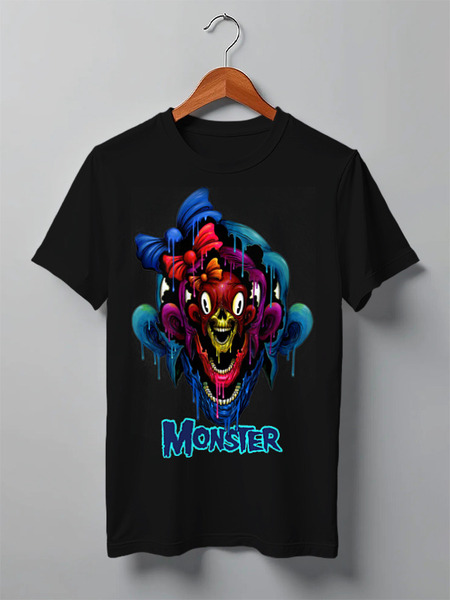Заказать мужскую футболку в Москве. Футболка классическая Monster от Leichenwagen - готовые дизайны и нанесение принтов.