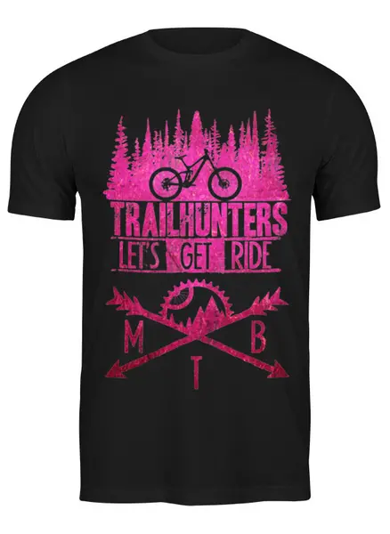 Заказать мужскую футболку в Москве. Футболка классическая Trailhunters от oneredfoxstore@gmail.com - готовые дизайны и нанесение принтов.