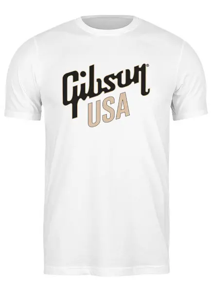 Заказать мужскую футболку в Москве. Футболка классическая Gibson USA от Djimas Leonki - готовые дизайны и нанесение принтов.