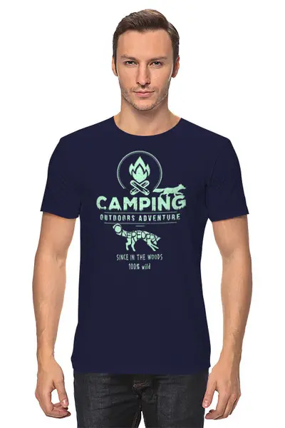 Заказать мужскую футболку в Москве. Футболка классическая Forest от oneredfoxstore@gmail.com - готовые дизайны и нанесение принтов.