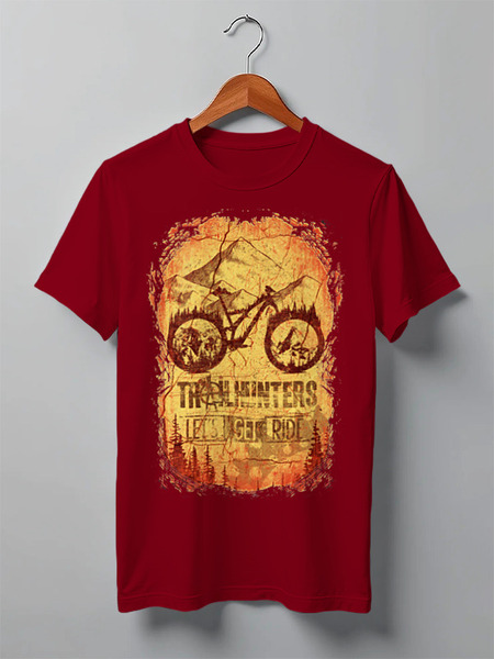 Заказать мужскую футболку в Москве. Футболка классическая Mountain Bike от oneredfoxstore@gmail.com - готовые дизайны и нанесение принтов.