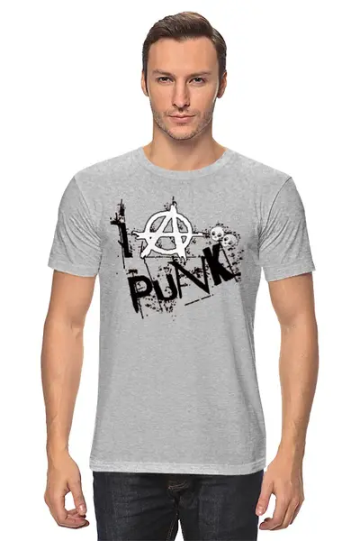 Заказать мужскую футболку в Москве. Футболка классическая Punks Not Dead от Leichenwagen - готовые дизайны и нанесение принтов.