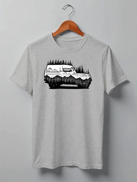 Заказать мужскую футболку в Москве. Футболка классическая Offroad от oneredfoxstore@gmail.com - готовые дизайны и нанесение принтов.