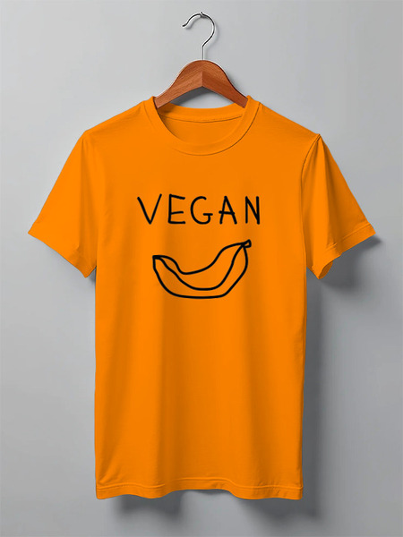 Заказать мужскую футболку в Москве. Футболка классическая Vegan от Vadim Koval - готовые дизайны и нанесение принтов.