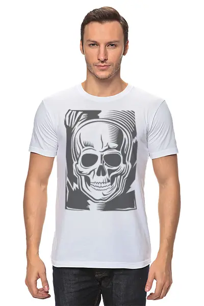 Заказать мужскую футболку в Москве. Футболка классическая Skulls от oneredfoxstore@gmail.com - готовые дизайны и нанесение принтов.