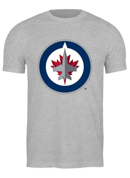 Заказать мужскую футболку в Москве. Футболка классическая Winnipeg Jets / NHL Canada от KinoArt - готовые дизайны и нанесение принтов.