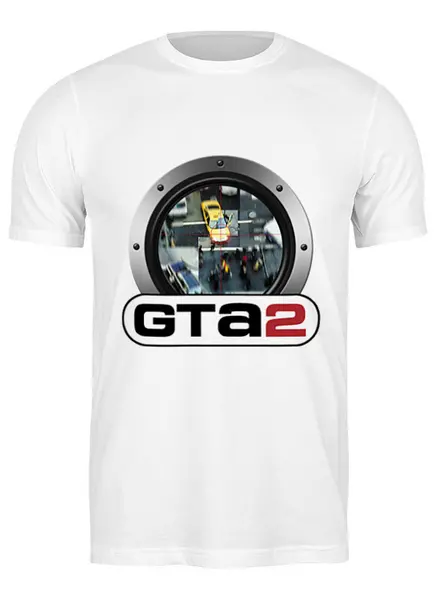 Заказать мужскую футболку в Москве. Футболка классическая GTA 2 от THE_NISE  - готовые дизайны и нанесение принтов.