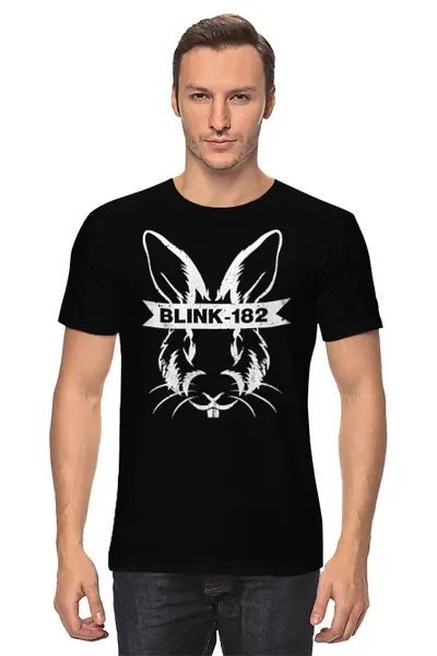 Заказать мужскую футболку в Москве. Футболка классическая Blink-182 от geekbox - готовые дизайны и нанесение принтов.