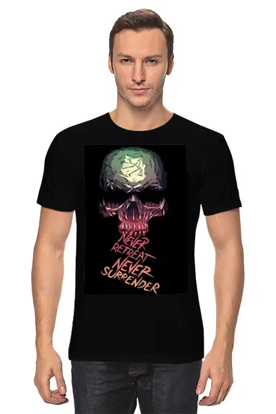 Заказать мужскую футболку в Москве. Футболка классическая Skull - 3 от Vladec11 - готовые дизайны и нанесение принтов.