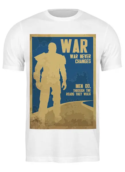 Заказать мужскую футболку в Москве. Футболка классическая Fallout - War never changes от priceless - готовые дизайны и нанесение принтов.