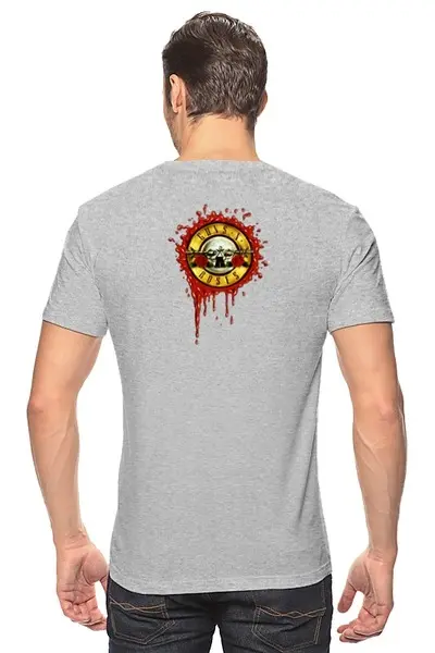 Заказать мужскую футболку в Москве. Футболка классическая Guns N' Roses от Leichenwagen - готовые дизайны и нанесение принтов.