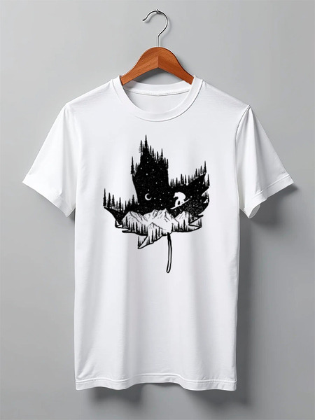 Заказать мужскую футболку в Москве. Футболка классическая Maple Ink от oneredfoxstore@gmail.com - готовые дизайны и нанесение принтов.