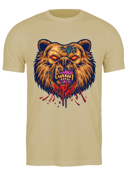 Заказать мужскую футболку в Москве. Футболка классическая Медведь  от Print design  - готовые дизайны и нанесение принтов.