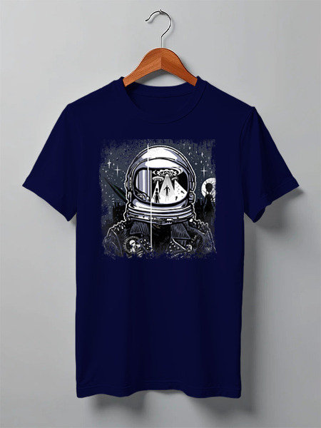 Заказать мужскую футболку в Москве. Футболка классическая Aliens от oneredfoxstore@gmail.com - готовые дизайны и нанесение принтов.