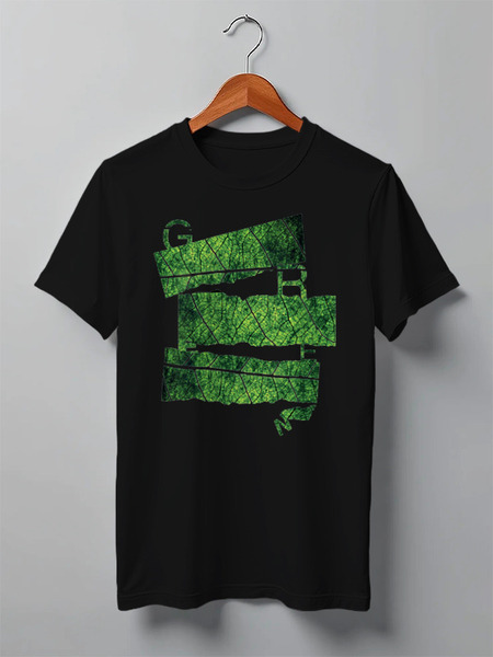 Заказать мужскую футболку в Москве. Футболка классическая Evergreen Letters от CoolColor  - готовые дизайны и нанесение принтов.