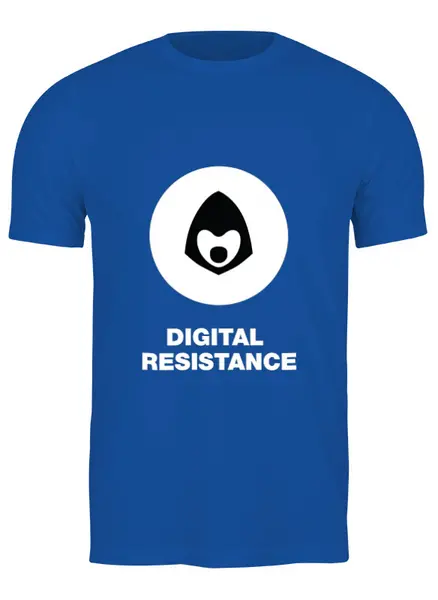 Заказать мужскую футболку в Москве. Футболка классическая Digital Resistance от darkdrag@badboot.ru - готовые дизайны и нанесение принтов.