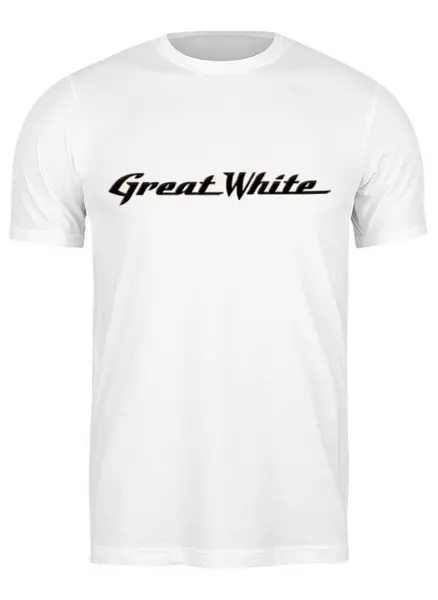 Заказать мужскую футболку в Москве. Футболка классическая Great White от Fedor - готовые дизайны и нанесение принтов.