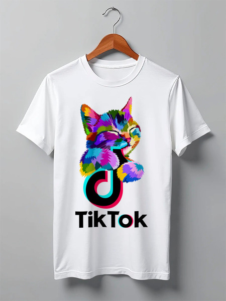 Заказать мужскую футболку в Москве. Футболка классическая TIK TOK (Tik Tok video) от vista12761@rambler.ru - готовые дизайны и нанесение принтов.