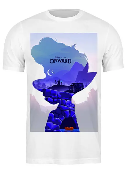 Заказать мужскую футболку в Москве. Футболка классическая Вперёд / Onward от kino.printio.ru - готовые дизайны и нанесение принтов.