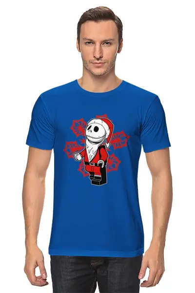 Заказать мужскую футболку в Москве. Футболка классическая Skeleclaus от skynatural - готовые дизайны и нанесение принтов.