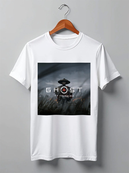 Заказать мужскую футболку в Москве. Футболка классическая Ghost of Tsushima от GeekFox  - готовые дизайны и нанесение принтов.