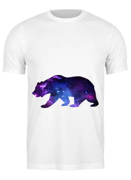 Заказать мужскую футболку в Москве. Футболка классическая Space animals от FireFoxa - готовые дизайны и нанесение принтов.