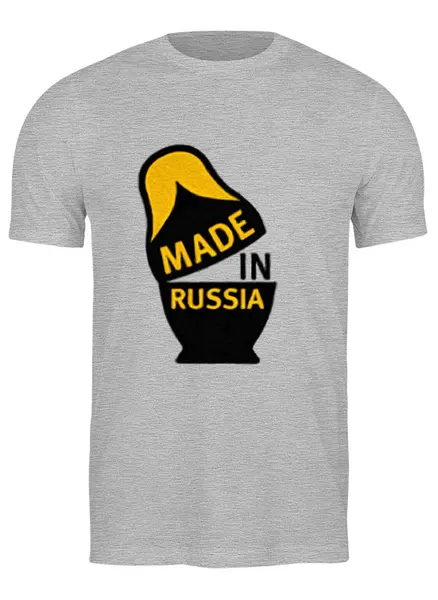 Заказать мужскую футболку в Москве. Футболка классическая Made in Russia от Just kidding - готовые дизайны и нанесение принтов.