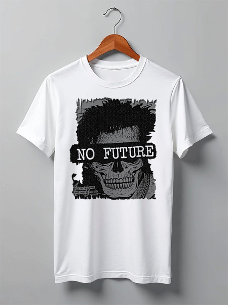 Заказать мужскую футболку в Москве. Футболка классическая No Future от oneredfoxstore@gmail.com - готовые дизайны и нанесение принтов.