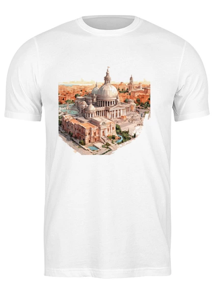 Заказать мужскую футболку в Москве. Футболка классическая  Rome Рим от Александр Серебренников - готовые дизайны и нанесение принтов.