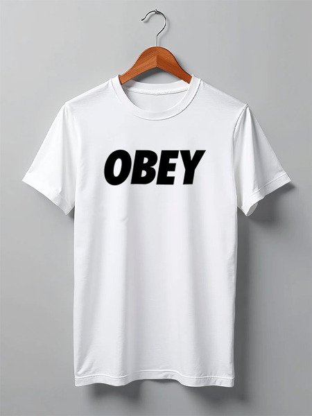 Заказать мужскую футболку в Москве. Футболка классическая OBEY  от DESIGNER   - готовые дизайны и нанесение принтов.