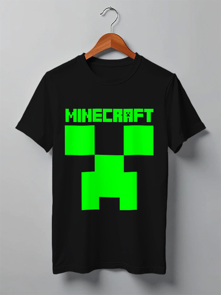Заказать мужскую футболку в Москве. Футболка классическая MINECRAFT CREEPER от weeert - готовые дизайны и нанесение принтов.