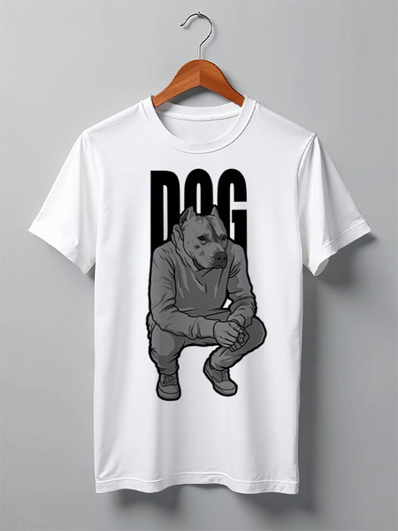 Заказать мужскую футболку в Москве. Футболка классическая dog days от zhivi.dolgo.shevtsov@mail.ru - готовые дизайны и нанесение принтов.