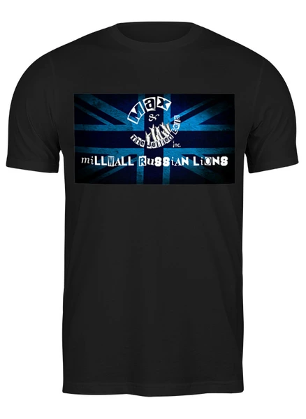 Заказать мужскую футболку в Москве. Футболка классическая The 55 show от Millwall Supporters Club Russia - готовые дизайны и нанесение принтов.