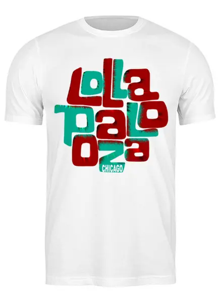 Заказать мужскую футболку в Москве. Футболка классическая Lollapalooza Chicago Happy New Year от MInMlz - готовые дизайны и нанесение принтов.