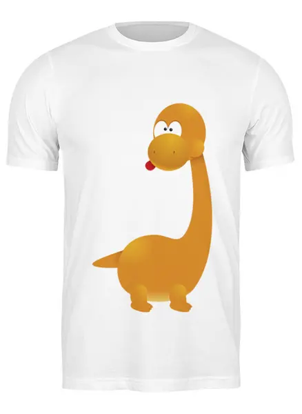 Заказать мужскую футболку в Москве. Футболка классическая Динозавр от nadegda - готовые дизайны и нанесение принтов.