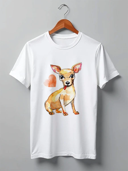 Заказать мужскую футболку в Москве. Футболка классическая Pam-pam-pam-pa-pa... Chihuahua! от Evgenia Bandagnomych - готовые дизайны и нанесение принтов.