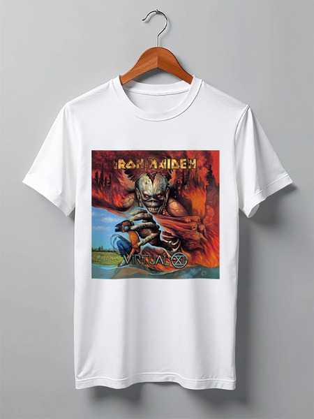 Заказать мужскую футболку в Москве. Футболка классическая Iron Maiden от Fedor - готовые дизайны и нанесение принтов.